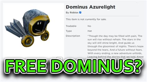 Dominus Frigidus is a limited unique hat that was published in the marketplace by Roblox on March 24, 2011. . Make a wish dominus